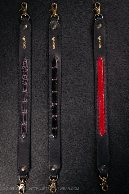 左2本クロコダイル[紫]、右1本クロコダイル[赤]