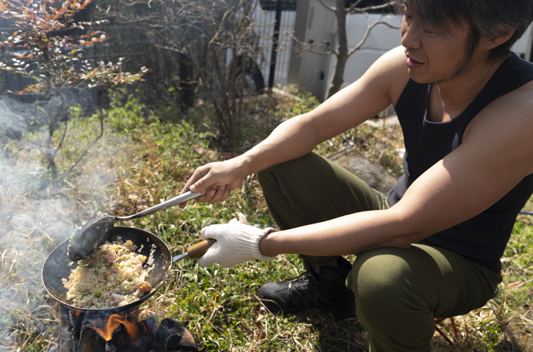 ヨコザワテッパン×おやじキャンプ飯 キャンプ用「おやじ中華鍋」「冒険